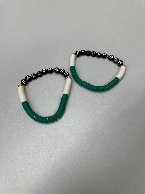 Falcon Mom Clay Bead Bracelet