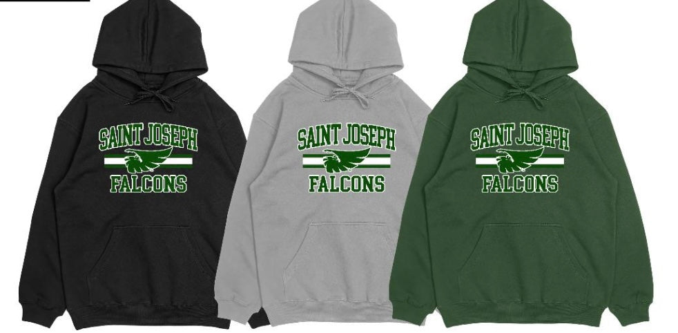 NEW Saint Joseph Falcons Screen Hooded Sweatshirt